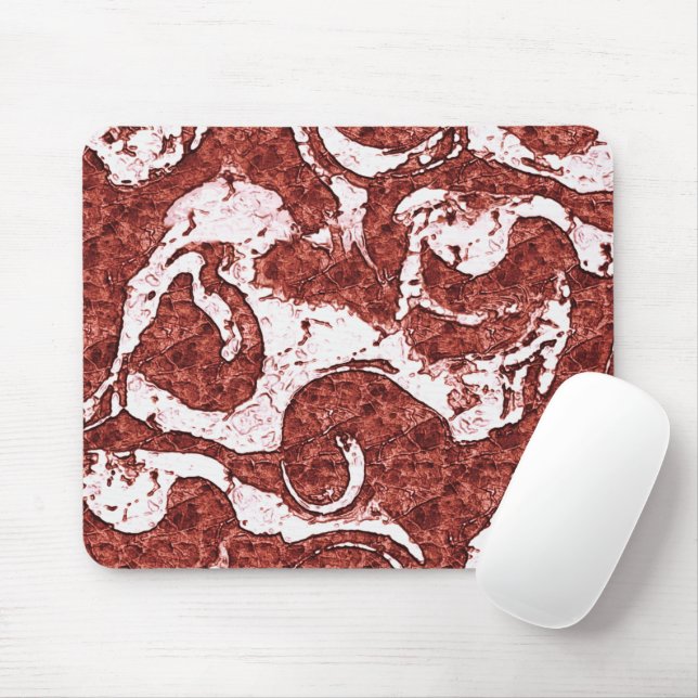Tapis De Souris Corail rocheux et taches blanches (Avec souris)