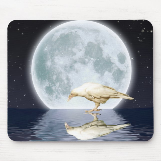 Tapis De Souris Corbeau blanc rare ~ 2010 (Devant)