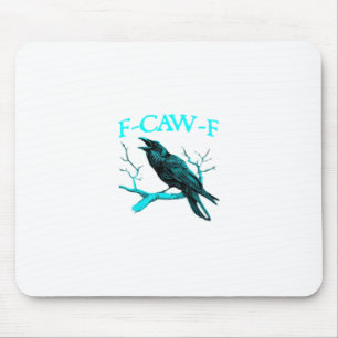 Tapis De Souris Corbeau F-Caw-F Oiseau Drôle Rétro