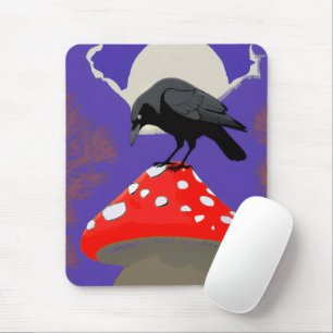 Tapis De Souris Corbeau Mystique Gothique