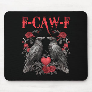 Tapis De Souris Corbeau Rétro Saint Valentin F-caw-f Corbeau Gothi