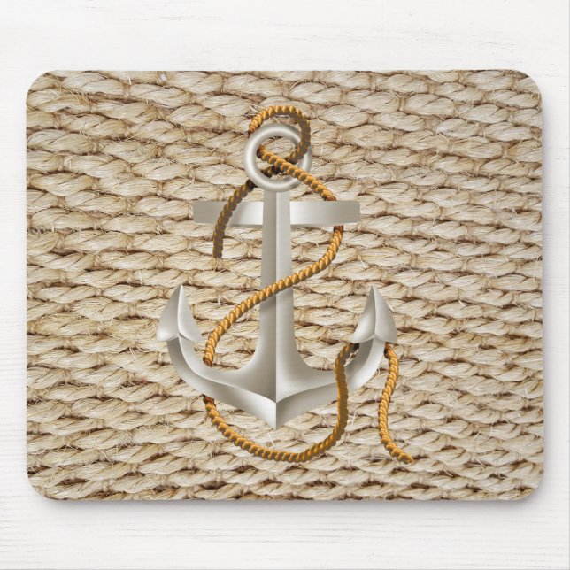 Tapis De Souris Corde nautique et souris d'Ancre (Devant)