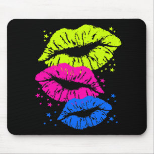 Tapis De Souris Corey Tiger 80s Vintage Lèvres & Étoiles Baisers