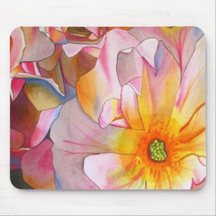 Tapis De Souris Cornelia rose d'art rose pastel