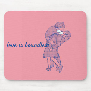 Tapis De Souris Corona Virus - l'amour est sans limites