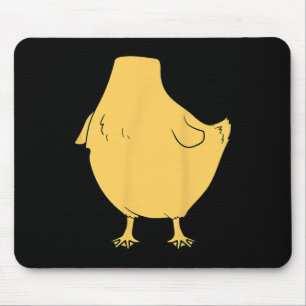 Tapis De Souris Corps de canard jaune Ventre Halloween Costume Can