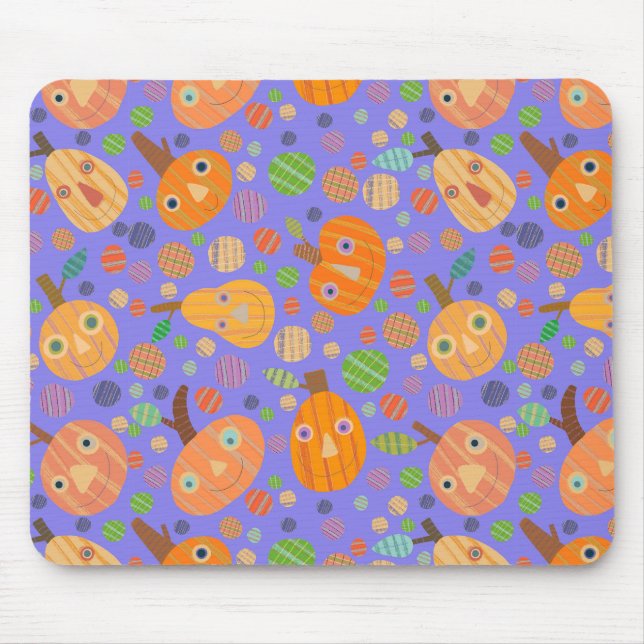 Tapis De Souris Correctif Citrouille violet (Devant)