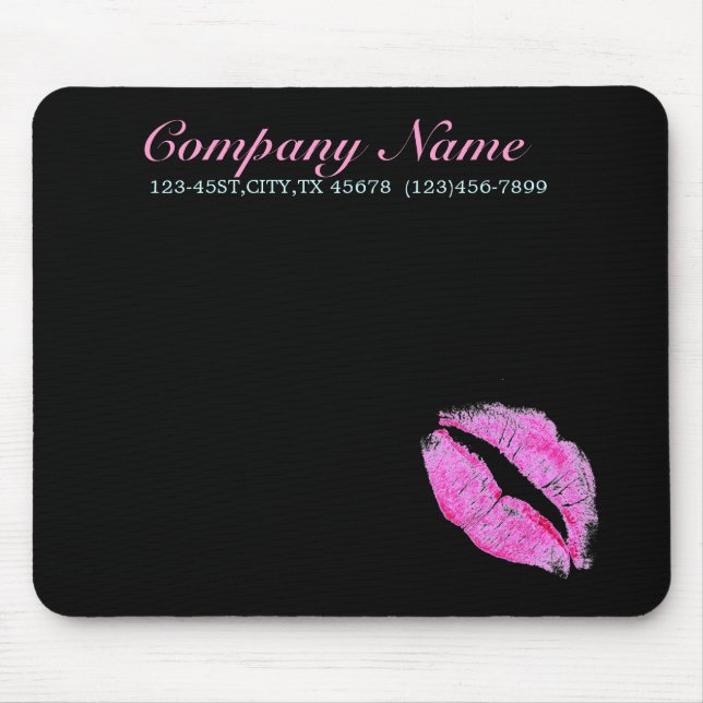 Tapis De Souris cosmetologist rose moderne de maquilleur de lèvres (Devant)