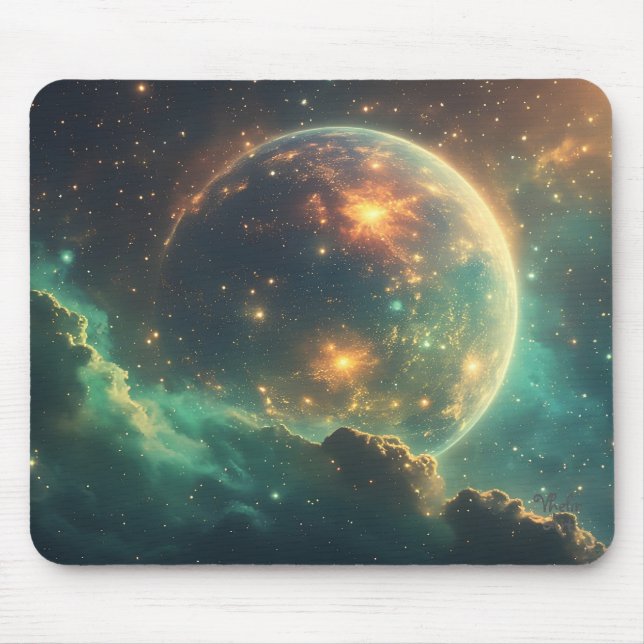 Tapis De Souris Cosmic Dawn Nebula Design (Devant)