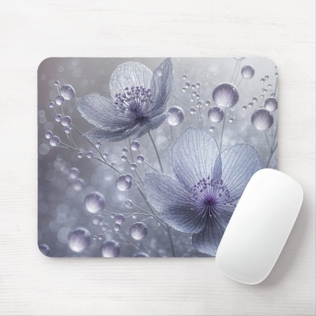 Tapis De Souris Cosmos Violets Dans L'Eau (Avec souris)