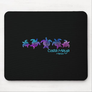 Tapis De Souris Costa Maya Beach Design _ Cadeau de tortue tribale