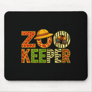 Tapis De Souris Costume Adulte Gardien de Zoo Animaux Safari