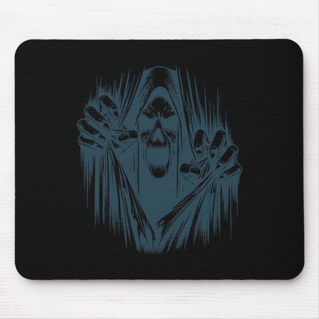 Tapis De Souris Costume de fête d'Halloween effrayant Ghoul déchir (Devant)