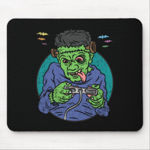 Tapis De Souris Costume de gamer monstre Halloween jeu vidéo