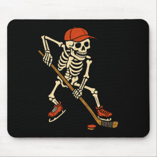 Tapis De Souris Costume de hockey sur glace squelettique pour Hall