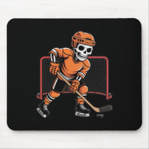 Tapis De Souris Costume d'Halloween de hockey sur glace squelette