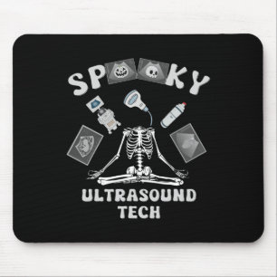 Tapis De Souris Costume d'Halloween de squelette technicien échogr