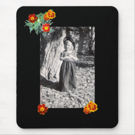 Tapis De Souris Costume d'Halloween Photo Marigolds Black Mousepad
