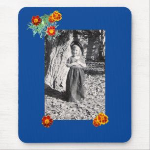 Tapis De Souris Costume d'Halloween Photo Marigolds Blue Mousepad