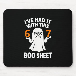 Tapis De Souris Costume Halloween 67 Mème 6 7 Drôle Boo Feuille Si