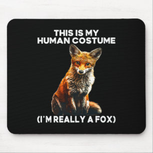 Tapis De Souris Costume Halloween Fox - C'Est Mon Costume Humain I