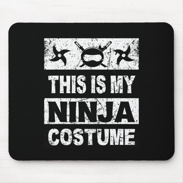 Tapis De Souris Costume Retro Ninja Halloween Pour Enfants Hommes (Devant)