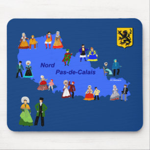 Tapis De Souris Costumes du Nord-Pas-de-Calais, France