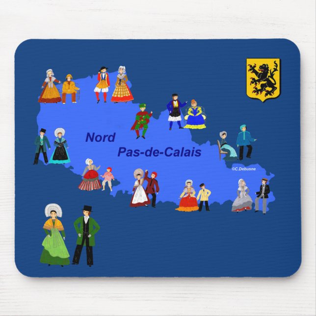 Tapis De Souris Costumes du Nord-Pas-de-Calais, France (Devant)