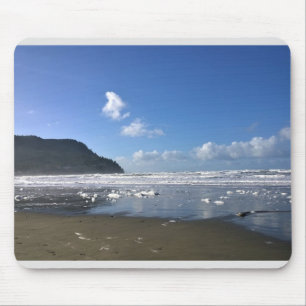 Tapis De Souris Côte balnéaire en hiver, Côte de l'Oregon