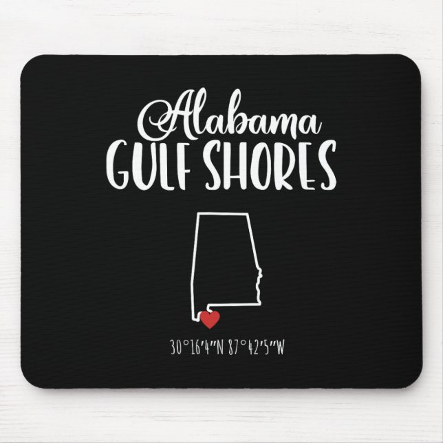 Tapis De Souris Côte du Golfe Alabyma Destination de vacances (Devant)