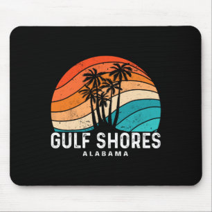Tapis De Souris Côte du Golfe Alabyma Palm Tree Beach Souvenir