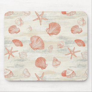 Tapis De Souris Côtière rustique - Coquillages, Starfish, Reef (29