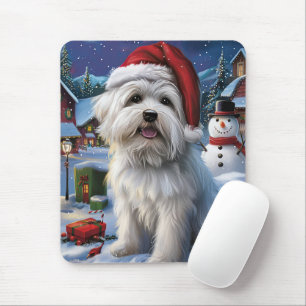 Tapis De Souris Coton De Tulear Merveilleux Noël de Noël