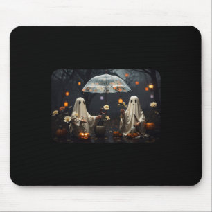 Tapis De Souris Cottagecore vintage Fantômes D'Halloween Dans La F