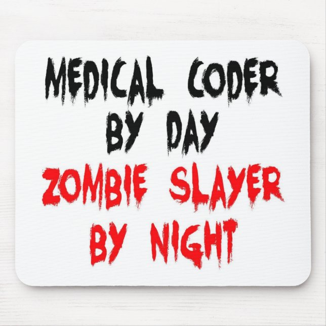 Tapis De Souris Couche Zombie Coder Médicale (Devant)
