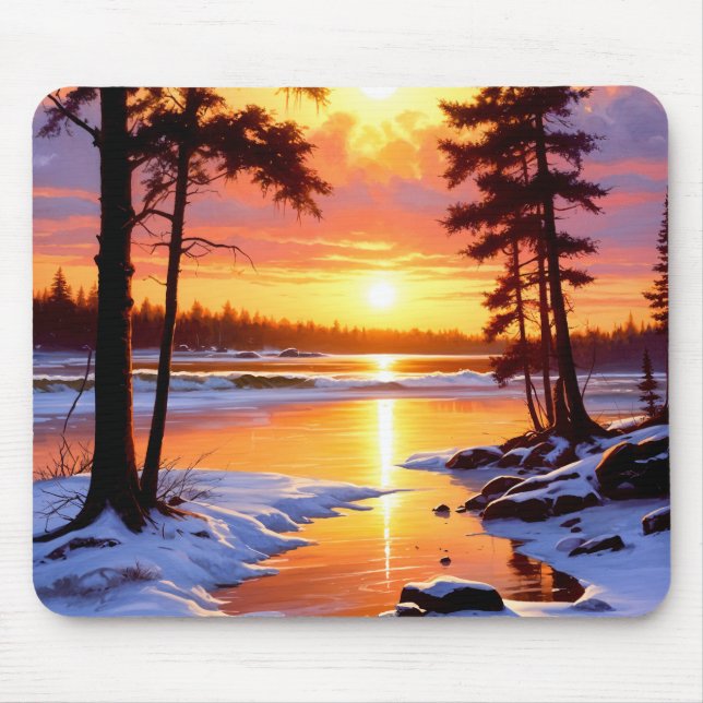 Tapis De Souris coucher de soleil (Devant)