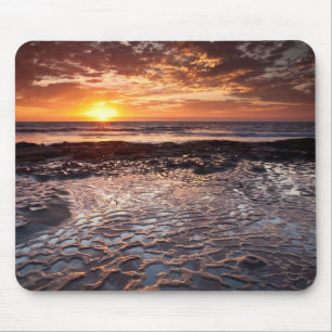 Tapis De Souris Coucher de soleil à la plage, Californie