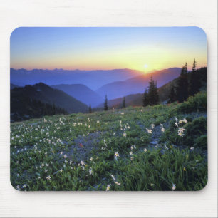 Tapis De Souris Coucher de soleil à Obstruciton Point, Parc nation