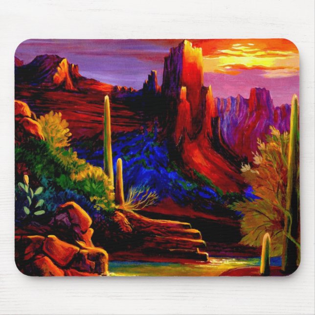 Tapis De Souris Coucher de soleil à Red Rock Mousepads (Devant)