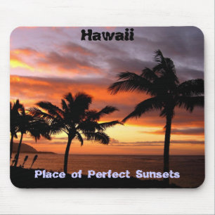 Tapis De Souris Coucher de soleil hawaïen