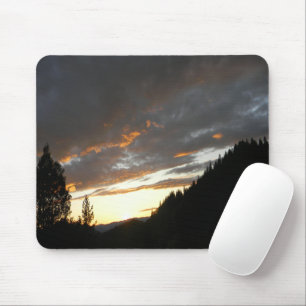Tapis De Souris Coucher de soleil nuageux doré......