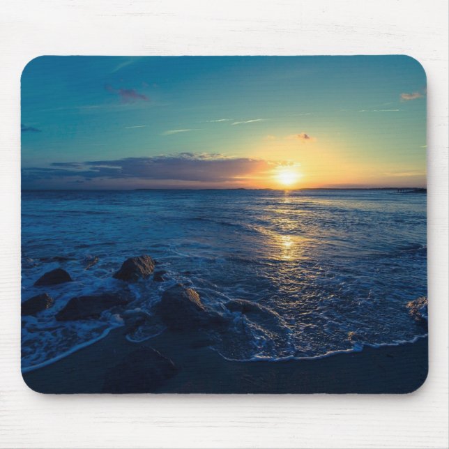 Tapis De Souris Coucher de soleil Ocean Horizon (Devant)
