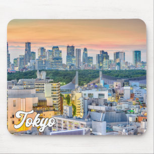 Tapis De Souris Coucher de soleil sur Tokyo, Japon