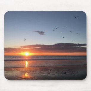 Tapis De Souris Coucher du soleil de plage de clair de lune