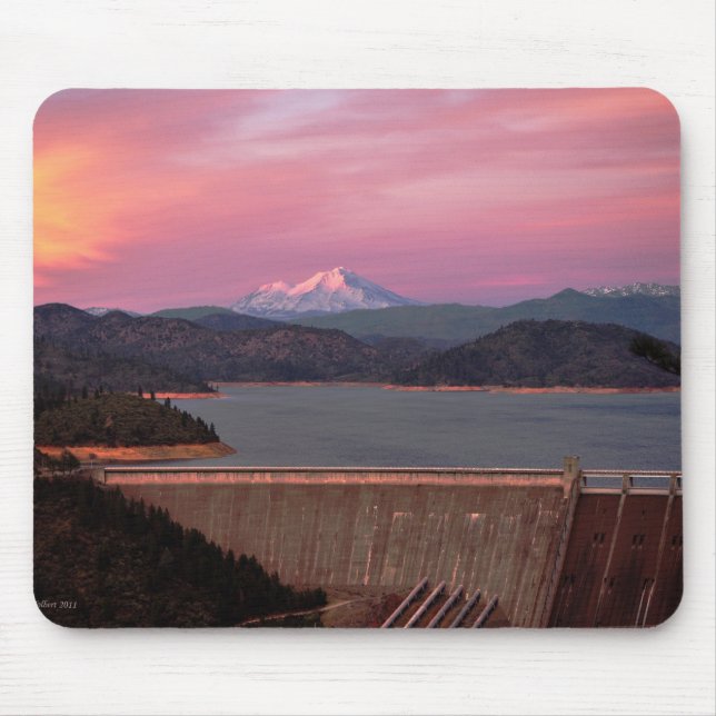 Tapis De Souris Coucher du soleil et Mt. Shasta Mousepad (Devant)