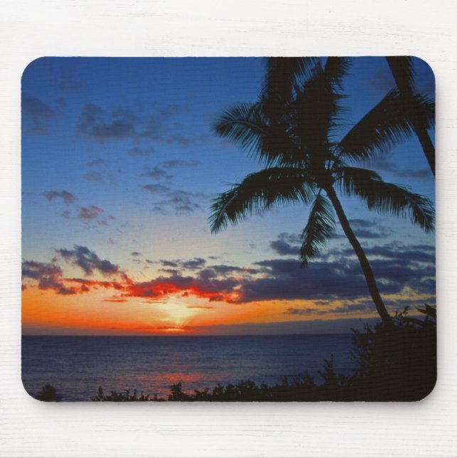 Tapis De Souris Coucher du soleil hawaïen Mousepad (Devant)