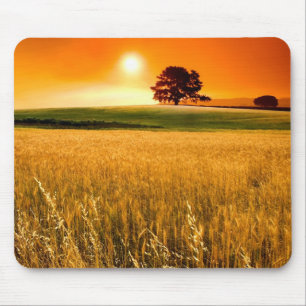 Tapis De Souris Coucher du soleil rouge sang