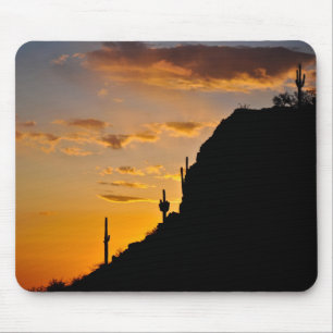 Tapis De Souris Coucher du soleil spectaculaire de désert