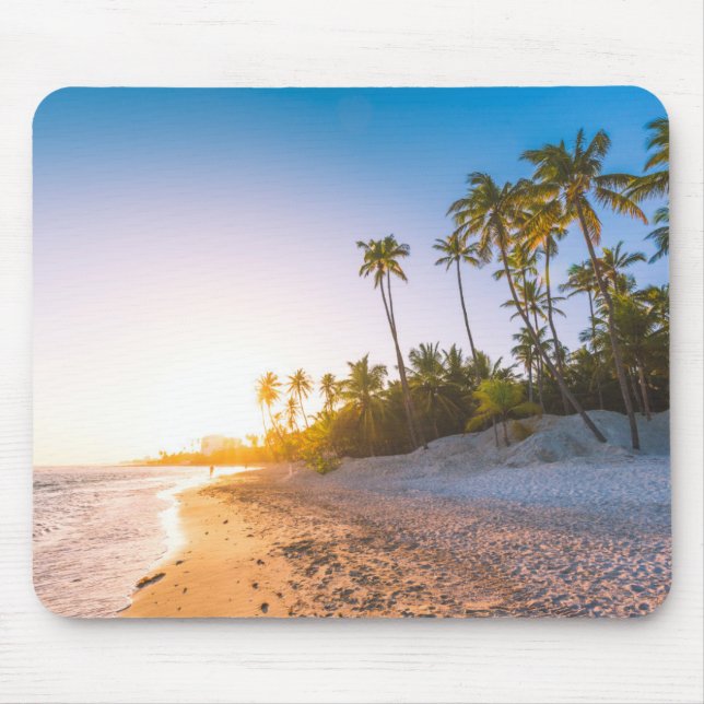 Tapis De Souris Coucher du soleil sur la République Dominicaine (Devant)