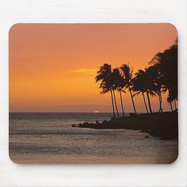 Tapis De Souris Coucher du soleil tropical (Devant)